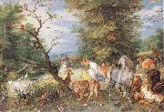 BRUEGHEL, Jan the Elder The Animals Entering the Ark  fggf oil painting on canvas